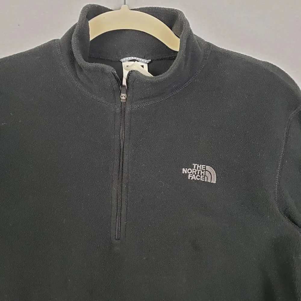 The North Face Boys Size XL Quarter Fleece Zip Sweatshirt Solid‎ Black Casual